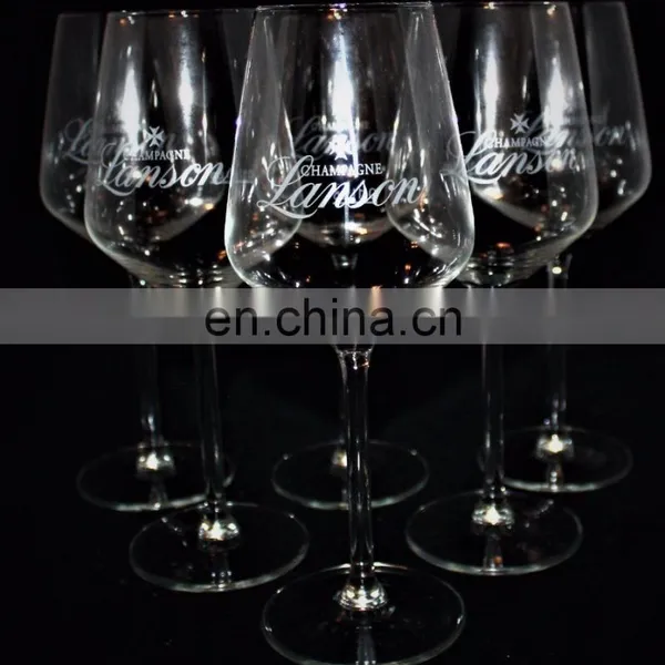 Clear Plastic Champagne Glass With Logo Printed