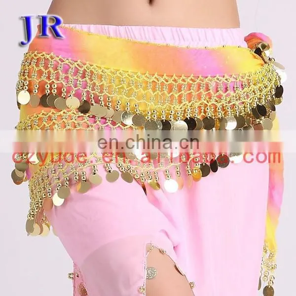 Chiffon Leopard Sequins and Coin Belly Dance Hip Belt for Women Y-2022# photo-2
