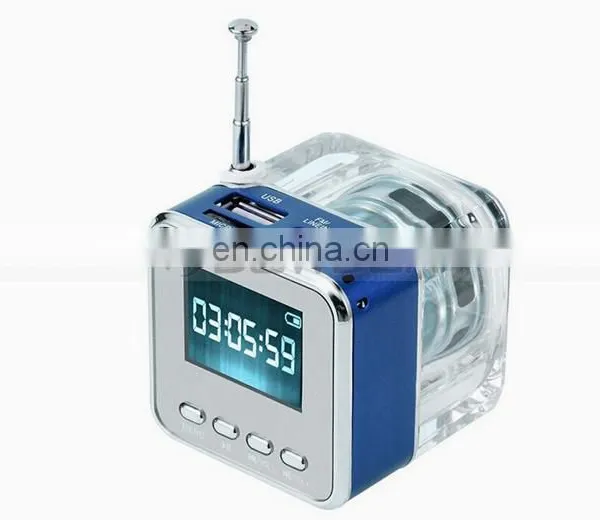 Antenna FM Radio 16G Memory MP3 Player Mobile Mini Portable Crystal Speaker photo-6