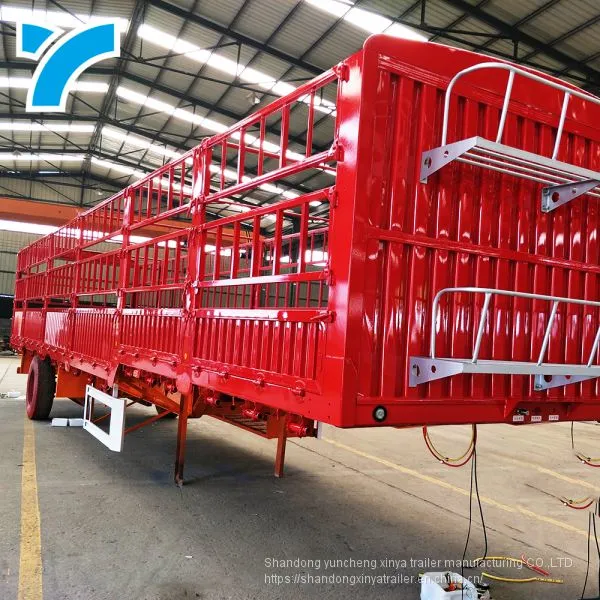 Factory 3/4 Axles 40ft Side Wall Semi Cargo Truck Fence Semi Trailer Lowbed Semi Fence Trailer