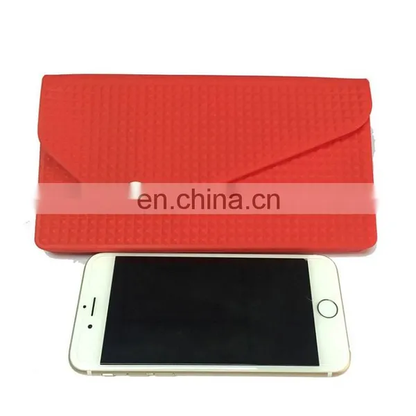 Wholesale 20*10cm Women Phone Bag Silicone Purse Pouch Girls Fashion Silicone Card Holder Wallet photo-4