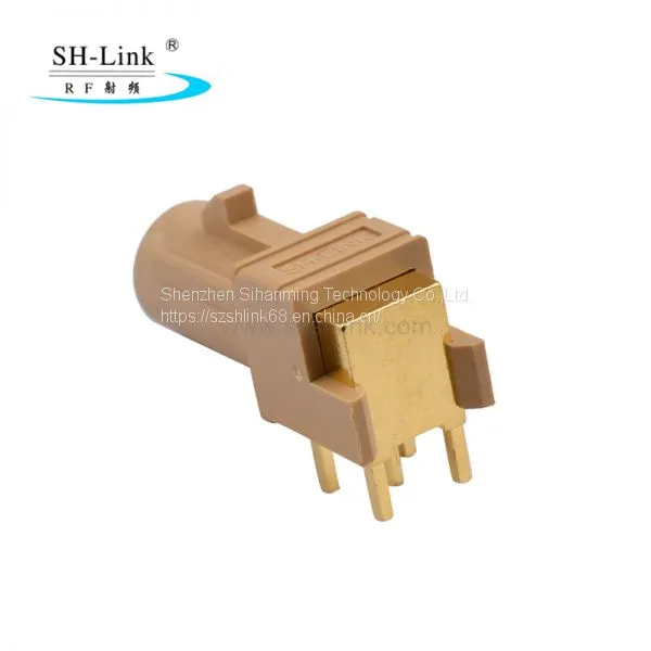 Fakra I Male Thru Hole 4 PCB Solder Right Angle Connector SHM.900.0002-1.I photo-2