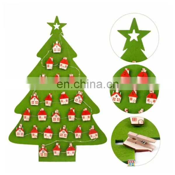 High Quality Eco Friendly Christmas Felt Shapes With Ornament Set for Kids photo-6