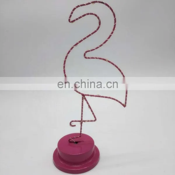 LED Metal Art Flamingo Shape Copper Wire Lights Decoration Lights photo-3