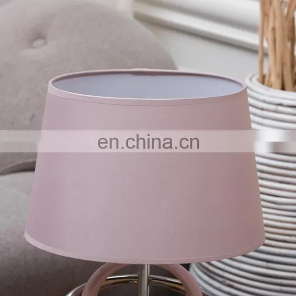 Nordic Simple Style Custom Table Decoration Ceramic Base Home Decor Pink Table Lamp for Hotel Bedside photo-2