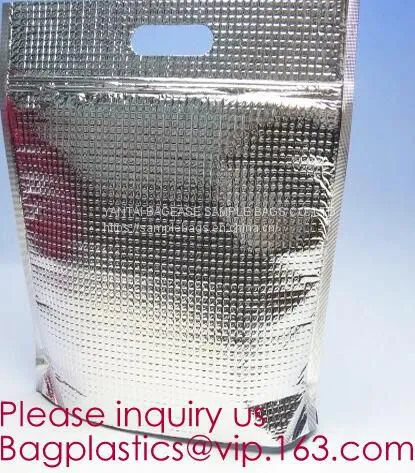 Insulated Thermal Non Woven Aluminum Foil Cooler Bag For Frozen Food,Reusable Insulated Aluminum Foil Thermal Lunch Cool photo-4