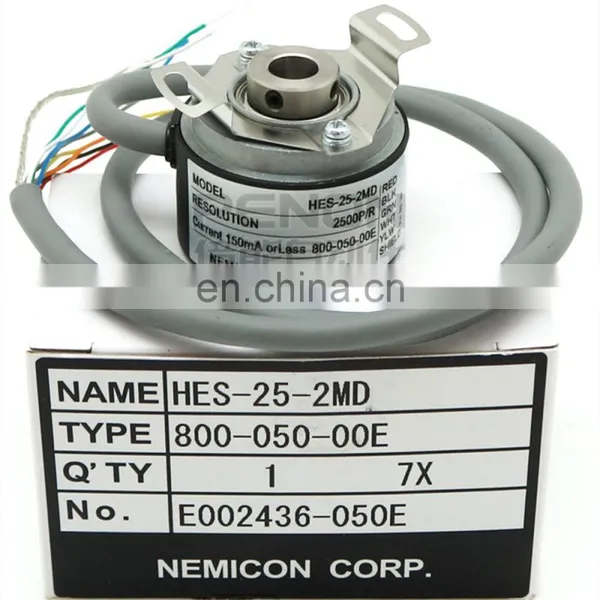 Mini Half Empty Shaft Incremental Rotary Encoder HES Series HES-25-2MD 8mm Hole Diameter 25 Pulse Output photo-3