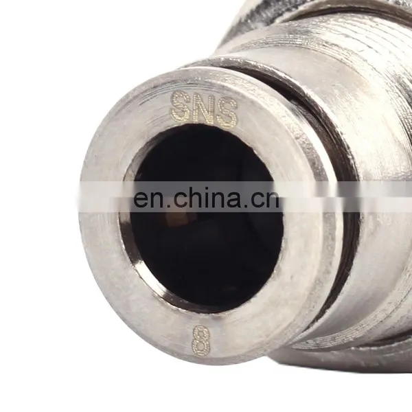 Wholesale Pneumatic Nickel-plated Brass Straight Through Push to Connection Pipe Fittings photo-3