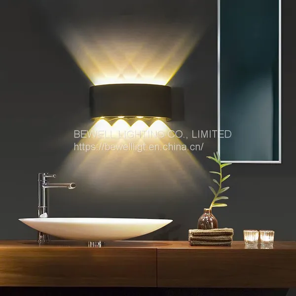 2w 4w 6w 8w 10w 12w Warm White And White Color Indoor Led Wall Lamp Up And Down ABS Decorate Wall Sconce Bedroom Led Wall Light photo-2