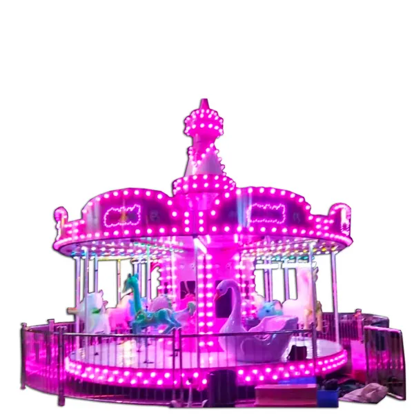 Plastic Horse Toy Ride Kids Machine Electric For Children Amusement Vintage Carousel photo-4