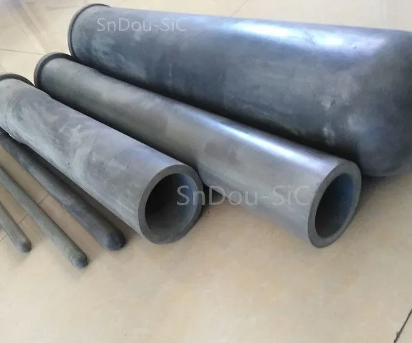 Advanced NSiC Radiant Tubes, NSiC Heating Protective Tubes, Nitride Bonded Silicon Carbide Ceramic Tubes, photo-2