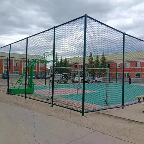 50FT PVC Coated Galvanized Wire Braided Chain Link Fencing for Basketball Courts & Gardens
