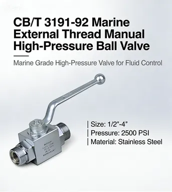 Manual Marine Threaded Ball Valve for Engine Room Piping, NPT BSP Thread Options