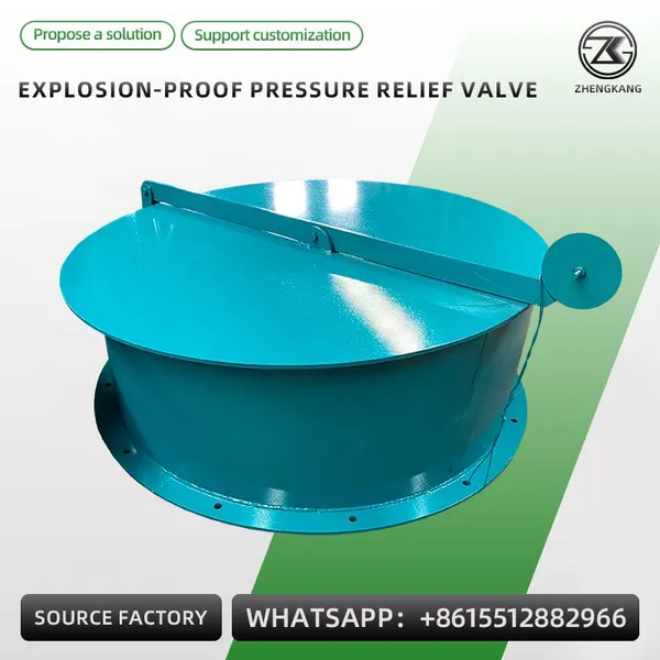 Explosion Proof Pressure Relief Valve Flameless Explosion Vent Dust Collector Safety Relief Valve For Industrial Dust Pipeline photo-2