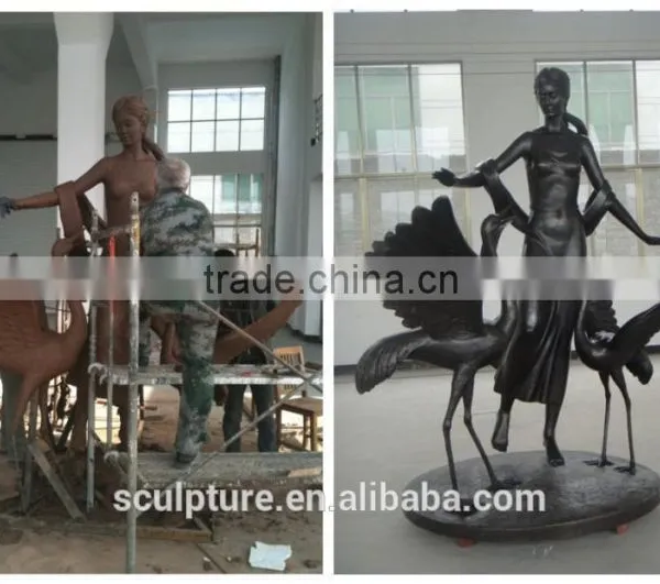 2016 New Large Outdoor Bronze Lady Sculpture Modern Figure Vivid Sculpture photo-2