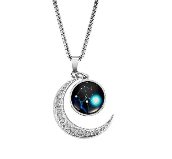 Wholesale 12 Constellation Necklace, Men's and Women's Necklace, Good Luck Energy Necklace,Couple Lover Necklace photo-2