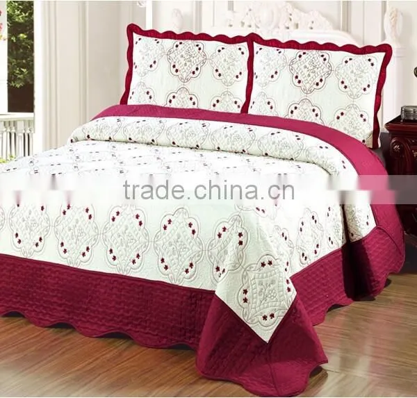 Hot Sale 3Pcs Embroidered Quilt Set photo-2