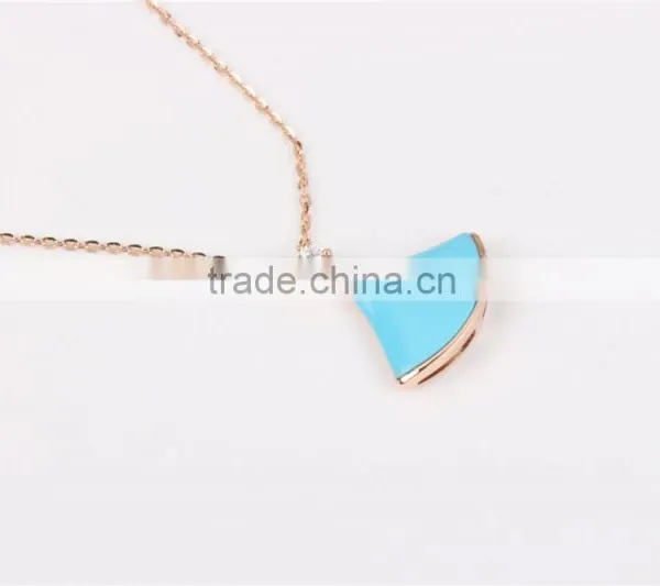 2015 Latest Design 18K Gold Agate Pendant Neckalce for Women photo-4