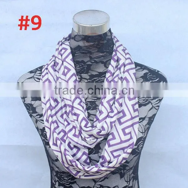 Wholesale Personalized Double Layer Knitted Jersey Infinity Scarf photo-4