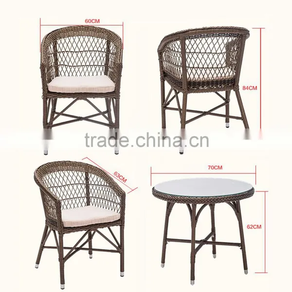 Rattan Wicker Balcony Hotel Luxury Bedroom Patio Office Outdoor Garden Living Room Furniture Set photo-6