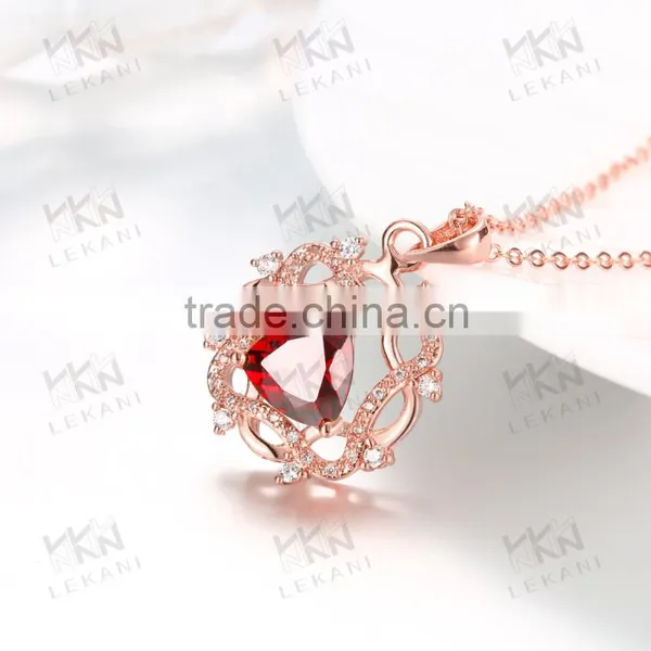 Trendy Geometric Jewelry Necklaces/red Zircon Necklace/vintage Necklace photo-4