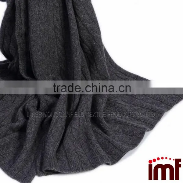 Cheap Baby Wool Cable Knitted Throw Blanket Most Popular photo-3