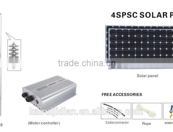2 Inch Deep Well Solar Submersible Borehole Pump System 4SPSC13/92-D168/1800
