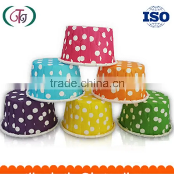 PE Paper Cupcake Liners Roll Up Mouth Baking Cup for Cakes photo-4