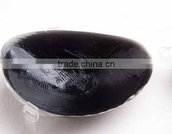 OEM Customized Low Price Adhesive Silicone Black Bra Cup With Strap photo-6