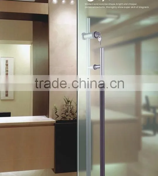 Export Stainless Steel Business Building Door Pull Handle With Locker photo-2