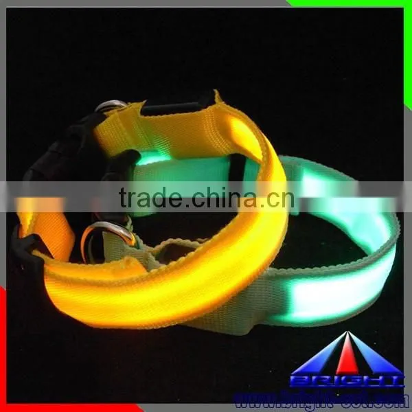 Rechargeable LED Pet Dog Collar, USB Rechargeable Pet Collar Leash, 6 LED Polyester Fibre Webbing Dog Collars photo-2