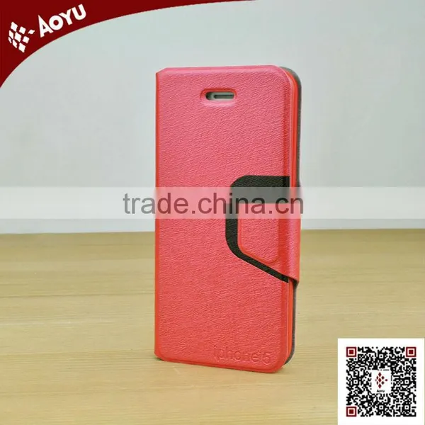 2014 New Arrive Book Style Wallet Case for Iphone 5