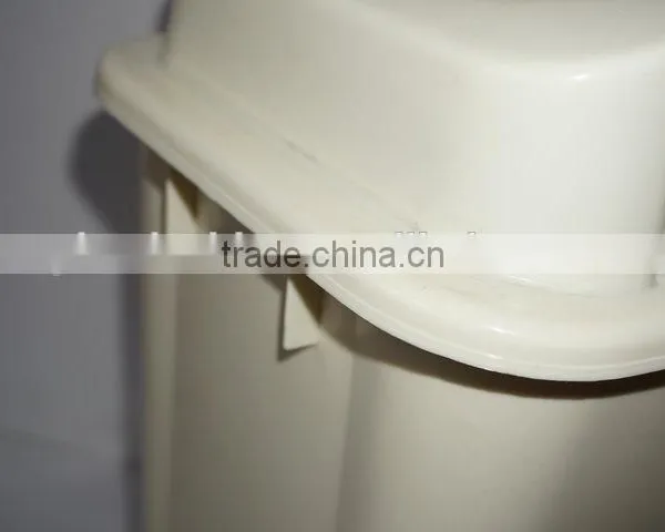 20L Plastic Square Bin With Swing Cover, Trash Bin for Room, Waste Paper Bin photo-3
