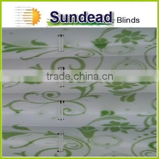 Home Deco Digital Printed Pleated Blinds / 100 % Polyester Fabric Pleated Blinds / Adjustable Pleated Blinds photo-5