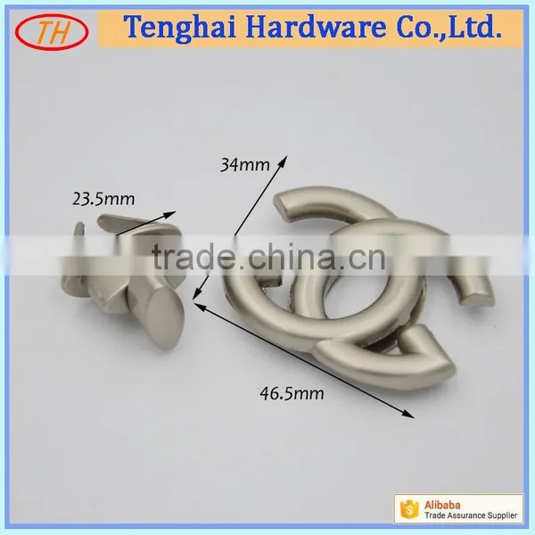 Factory G Shape Twist Lock Metal Handbag Lock for Handbag photo-2