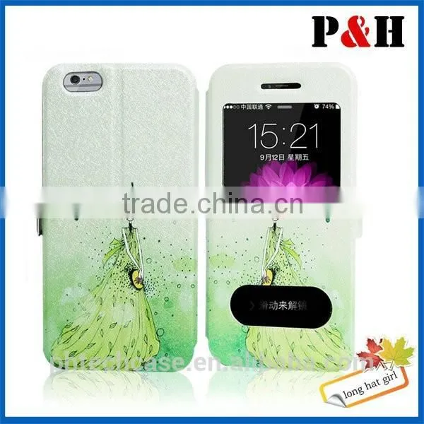For IPhone 6 Leather Case, TOP Quality Printed Color PU Wallet Leather With Card Slot For IPhone 6 Case photo-2