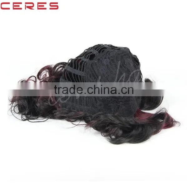 R1B/118# Ombre Color Wig High Temperature Flame Retardant Synthetic Curly Wig photo-6