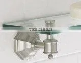 Toilet Glass Shelf in Brushed Nickel