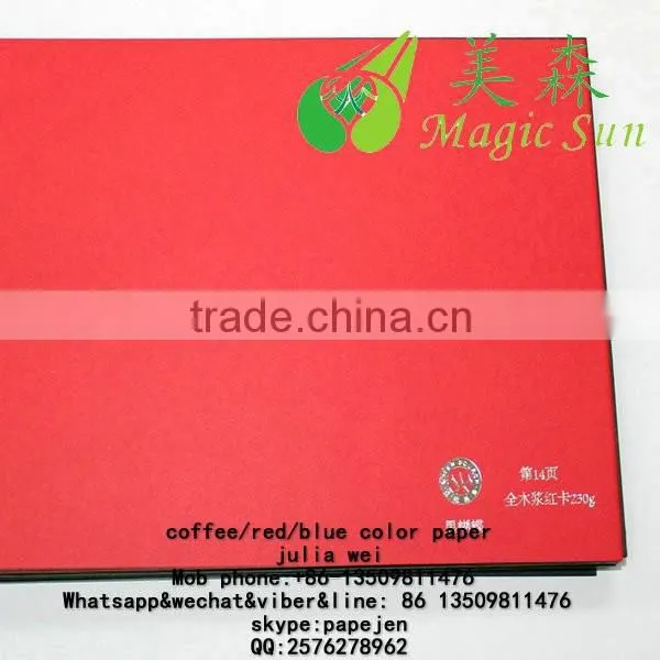 Notebook 230gsm Red Card Invitation Card Board Red Color Kraft Paper photo-6