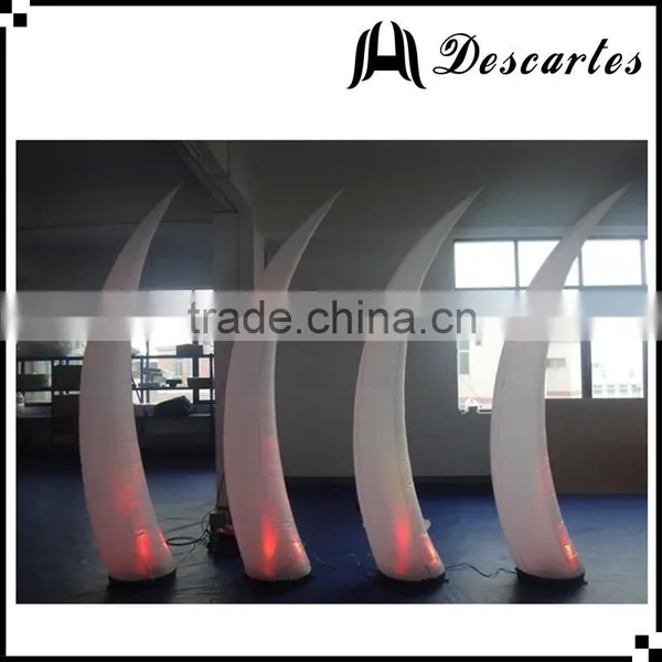 RGB Control Inflatable Luminous Cone/ 3m Inflatable Decorative Wedding Pillars for Sale photo-2
