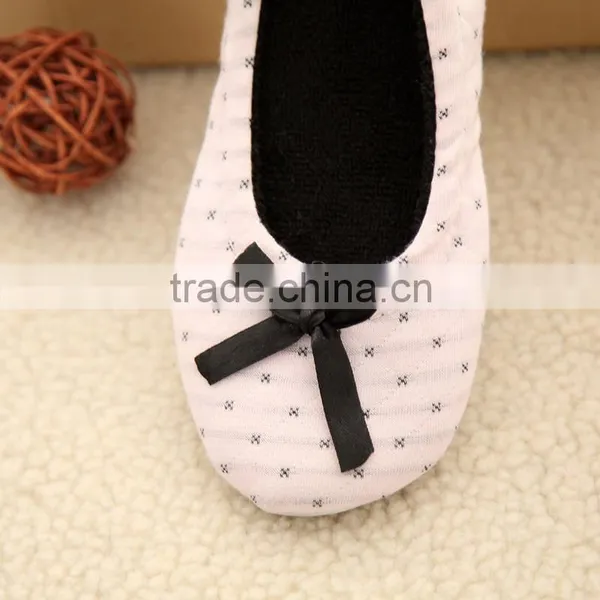 Bowknot Soft Flat Style Women Snow Dance Shoes photo-4