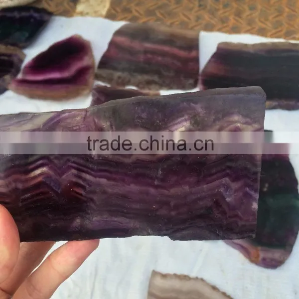 High Quality Natural Sliced Fluorite Crystal Stones Ornaments For Sale photo-3