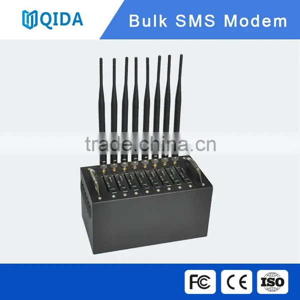 QIDA QS81 8 Sim Cards Gsm Modem With Free Software Download Driver Edge Wireless Modem Pool