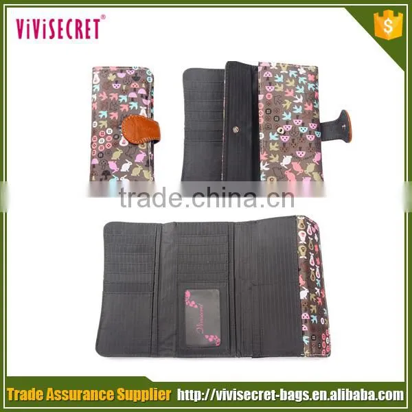 2015 New Simple Vintage Floral Fancy Long Women Wallet