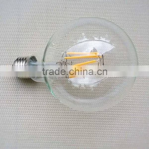 Dimmable Led Filament Bulb G80 Big Light Bulb 4W 6W 8W E27 Clear Glass Indoor Lighting 220V photo-3