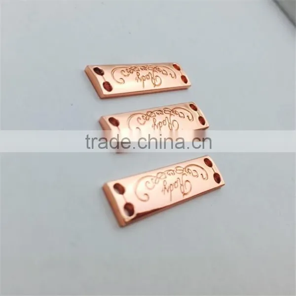 Customized Rose Gold Plating Label Rose Gold Electroplating Processing Label Manufacturing Process photo-4