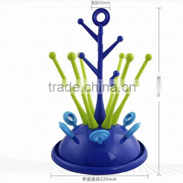 Good Quality Safe Plastic Tree Shape Large Capacity Bottle Dryer for Kids photo-4