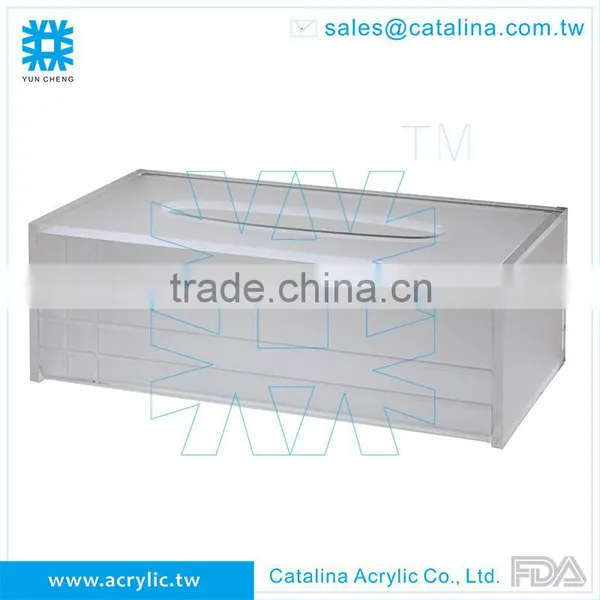 Line Design Acrylic Clear Tissue Box photo-2