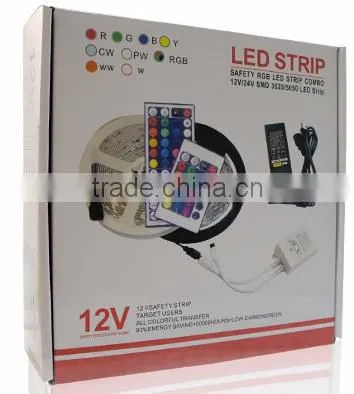 RGB run color 54LED 60led Chinese low price 3528 flexible RGB strip light kit suit set