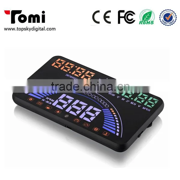 Newest HUD S7 Head Up Display HUD GPS 5.8 Inch Screen Support Cars With OBDII OBD2 Port And Free Switch photo-4